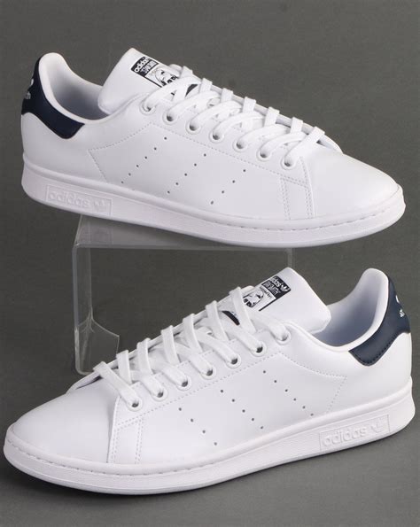 Adidas originals stan smith white white navy